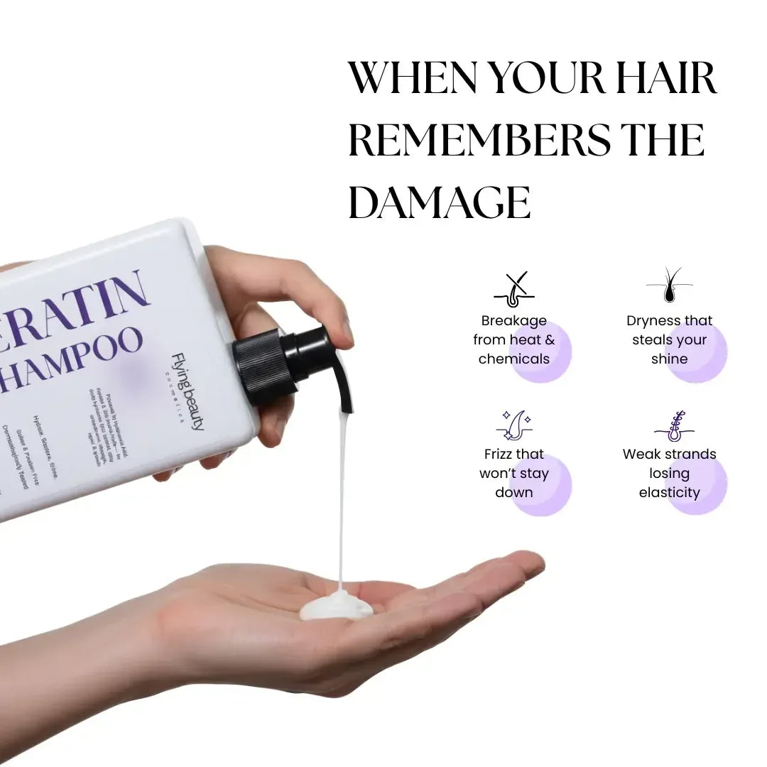 KERATIN SHAMPOO (500ml) - Flying Beauty